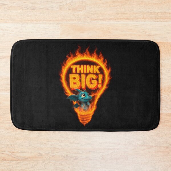 Item preview, Think Big! Creative Inspirational Cute Dragon Motivation Art designed and sold by Be Free Effect.