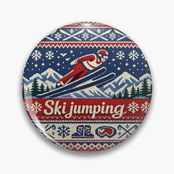 Item preview, Ski jumping, winter sports, ski jump, knitting pattern designed and sold by Mauswohn.