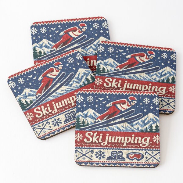 Item preview, Ski jumping, winter sports, ski jump, knitting pattern designed and sold by Mauswohn.