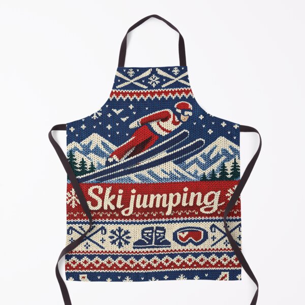 Item preview, Ski jumping, winter sports, ski jump, knitting pattern designed and sold by Mauswohn.