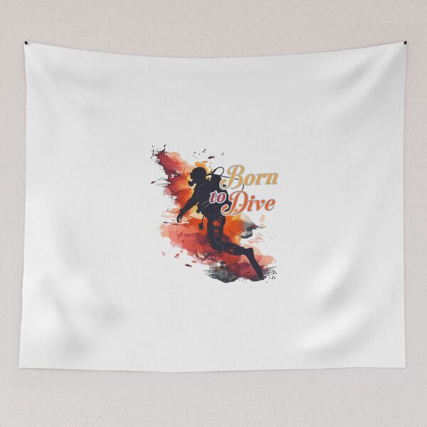 Item preview, Born to Dive – Sunset Ocean Spirit designed and sold by MuninosShop.