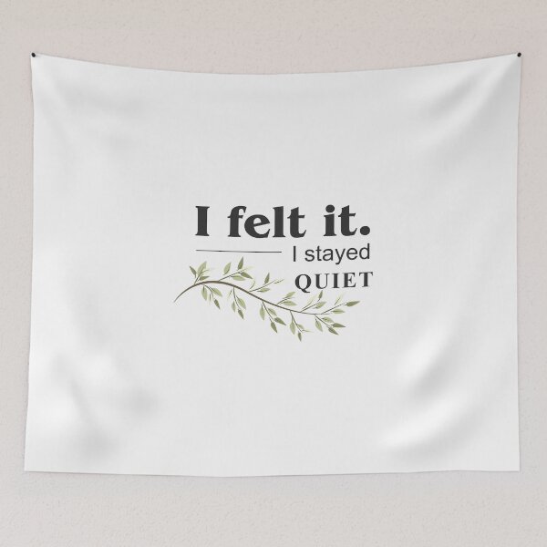 Item preview, I Felt It, I Stayed Quiet – Minimalist Emotional Quote Sticker designed and sold by MadCatDesign77.