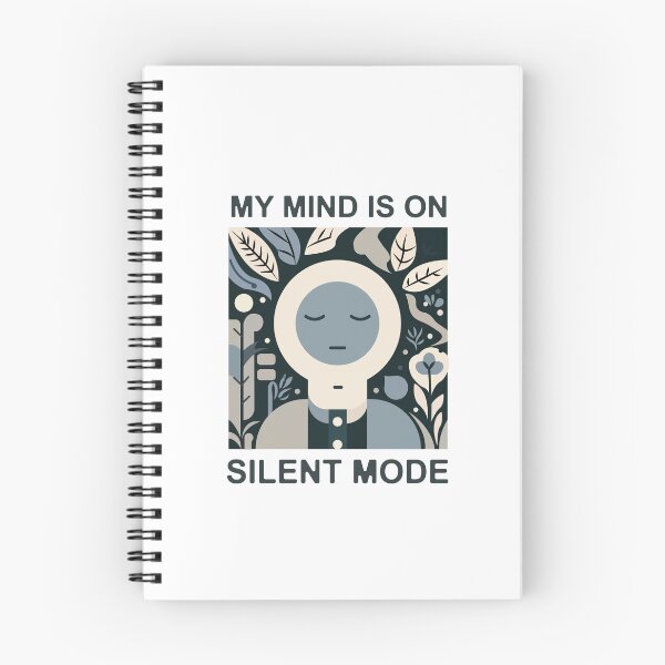 Item preview, My Mind Is On Silent Mode | Calm Minimal Mental Wellness Sticker designed and sold by MadCatDesign77.