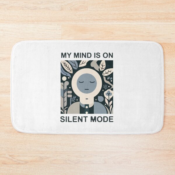 Item preview, My Mind Is On Silent Mode | Calm Minimal Mental Wellness Sticker designed and sold by MadCatDesign77.