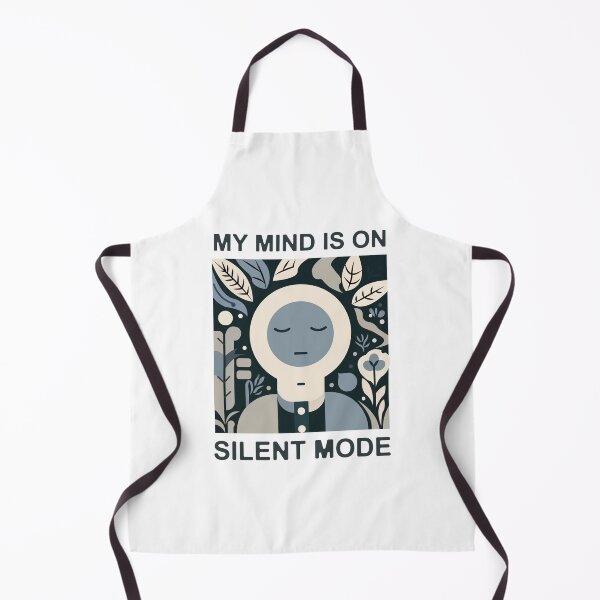 Item preview, My Mind Is On Silent Mode | Calm Minimal Mental Wellness Sticker designed and sold by MadCatDesign77.
