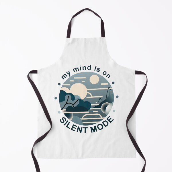 Item preview, My Mind Is On Silent Mode | Calm Landscape Minimal Sticker designed and sold by MadCatDesign77.
