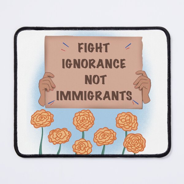 Item preview, Fight Ignorance, Not Immigrants | Anti-Ice sign and marigolds designed and sold by tortillaquemada.