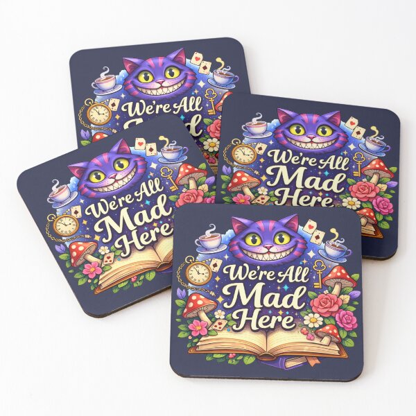 Item preview, “We're All Mad Here” - Alice in Wonderland Cheshire Cat designed and sold by Myra365Art.