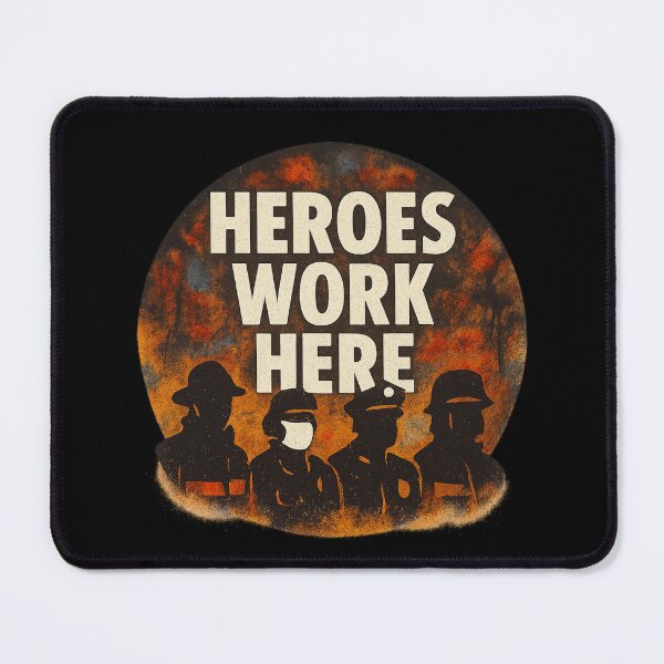 Item preview, Heroes Work Here - Urban Stencil Graffiti Tribute designed and sold by MKreative Studio.