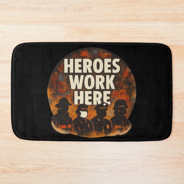 Item preview, Heroes Work Here - Urban Stencil Graffiti Tribute designed and sold by MKreative Studio.