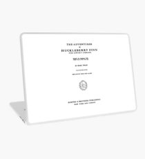 The Adventures of Huckleberry Finn by Mark Twain title page Laptop Skin