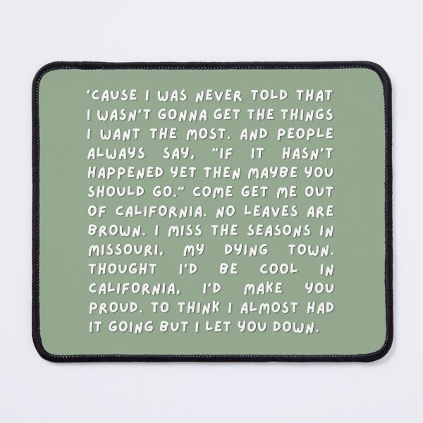 Item preview, California Lyrics - Chappell Roan designed and sold by whygracie.