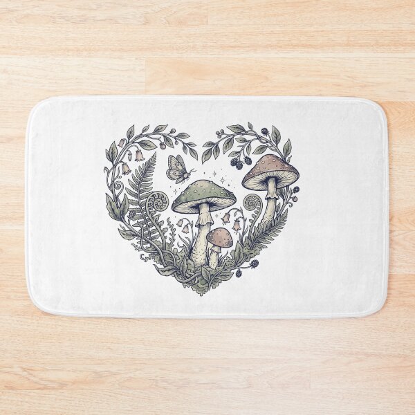 Item preview, Woodland Mushrooms and Moths Under Midnight Leaves designed and sold by Anvc-Art.