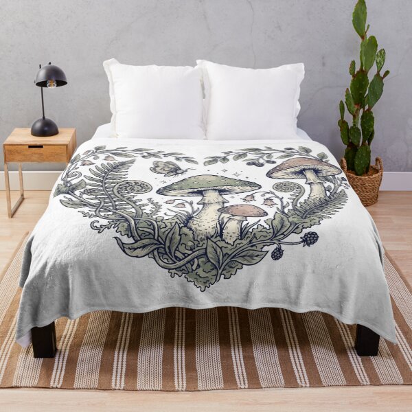 Item preview, Woodland Mushrooms and Moths Under Midnight Leaves designed and sold by Anvc-Art.