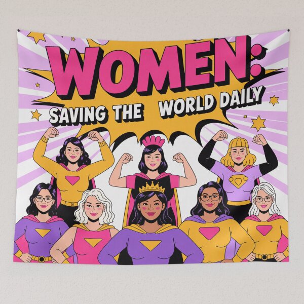 Item preview, Women: Saving the World Daily – Diverse Superheroines Empowerment   designed and sold by Midnight Veil Designs.