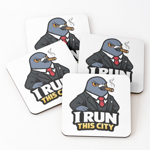 Item preview, Boss Pigeon - "I RUN THIS CITY" Funny Mafia Bird Drawing designed and sold by Chase's Digital Art Shop.