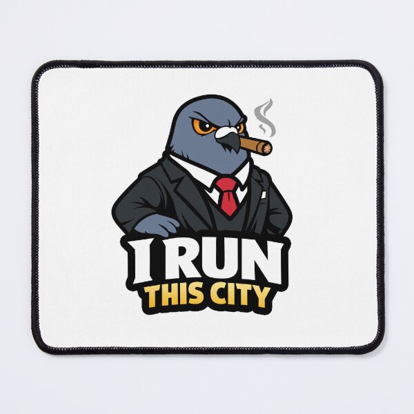 Item preview, Boss Pigeon - "I RUN THIS CITY" Funny Mafia Bird Drawing designed and sold by Chase's Digital Art Shop.