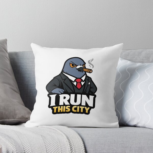 Item preview, Boss Pigeon - "I RUN THIS CITY" Funny Mafia Bird Drawing designed and sold by Chase's Digital Art Shop.