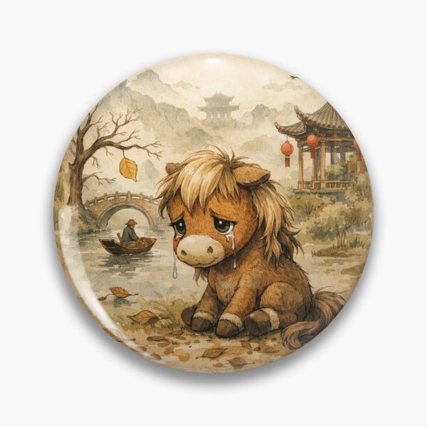 Item preview, Sad Pony in Japanese Ku Ku Ma Art designed and sold by Mauswohn.