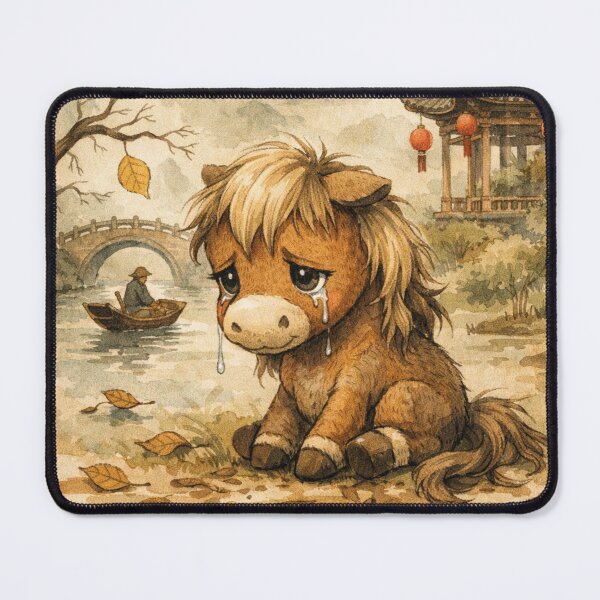 Item preview, Sad Pony in Japanese Ku Ku Ma Art designed and sold by Mauswohn.