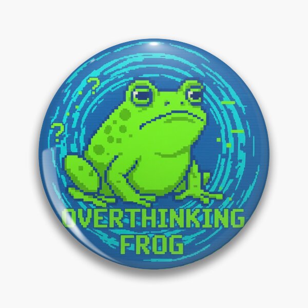 Item preview, Overthinking Frog Pixel Art T-Shirt – Retro Glitch Frog Gamer Design | Neon Meme Graphic Tee designed and sold by ZyxDes.