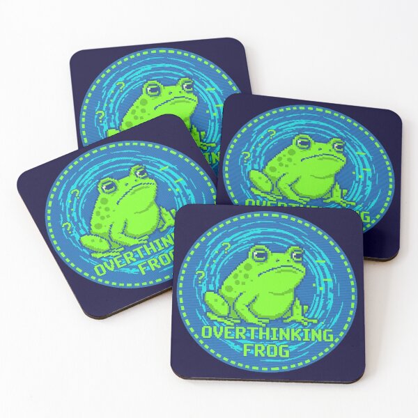 Item preview, Overthinking Frog Pixel Art T-Shirt – Retro Glitch Frog Gamer Design | Neon Meme Graphic Tee designed and sold by ZyxDes.