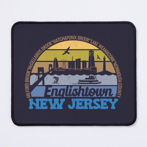 Item preview, Englishtown New Jersey Sunset Retro Vintage Local Pride Logo designed and sold by CRHPOD20.