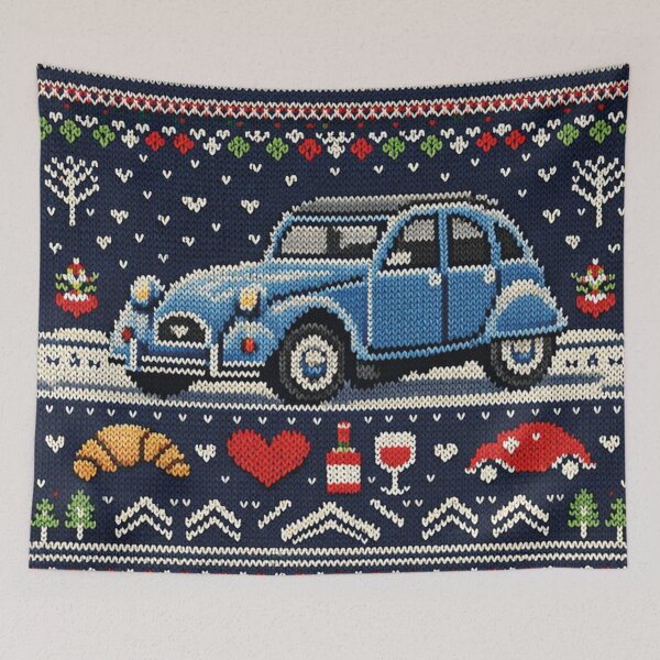 Item preview, Car France Vacation Paris Retro Knitting Pattern designed and sold by Mauswohn.