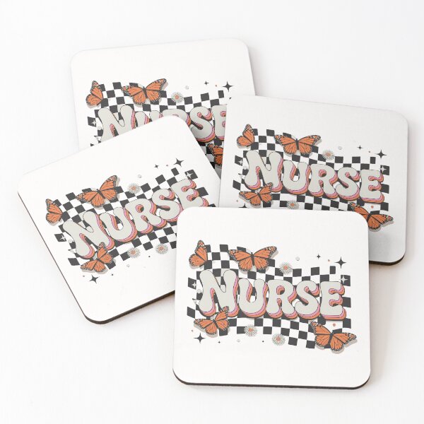 Item preview, Retro Nurse Butterfly Checkerboard Design designed and sold by Shirtinho Store.