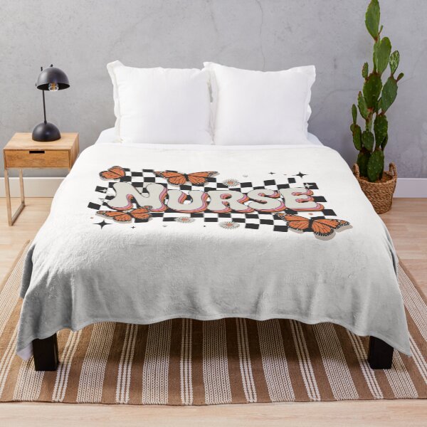 Item preview, Retro Nurse Butterfly Checkerboard Design designed and sold by Shirtinho Store.