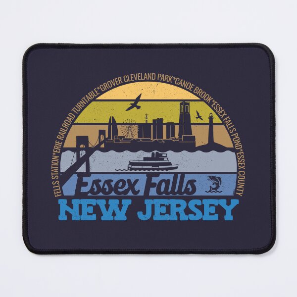 Item preview, Essex Falls New Jersey Sunset Retro Vintage Local Pride Logo designed and sold by CRHPOD20.