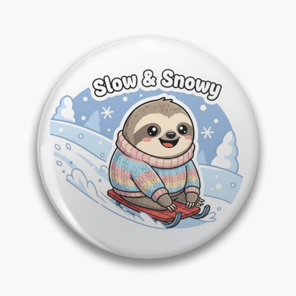 Item preview, Slow & Snowy Winter Sloth designed and sold by PrintBreeze.