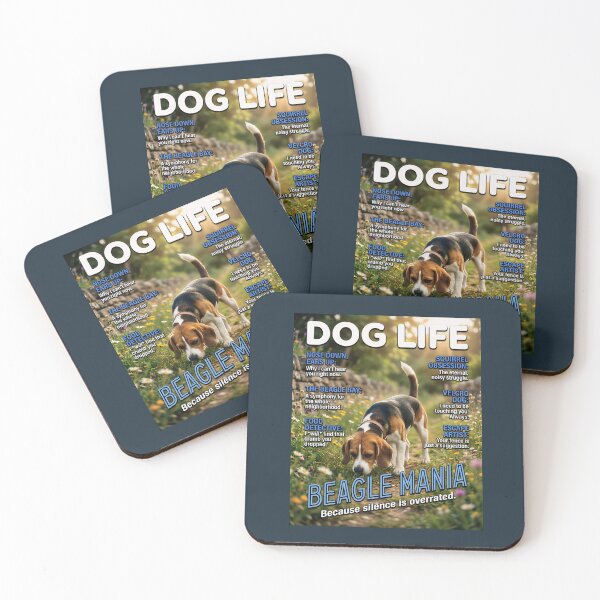 Item preview, Beagle Mania - Funny Beagle Magazine Cover Parody Art designed and sold by FrancophileFun.