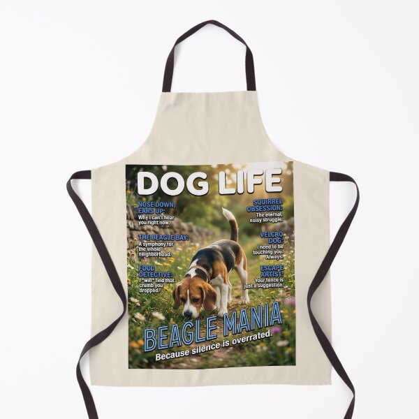 Item preview, Beagle Mania - Funny Beagle Magazine Cover Parody Art designed and sold by FrancophileFun.