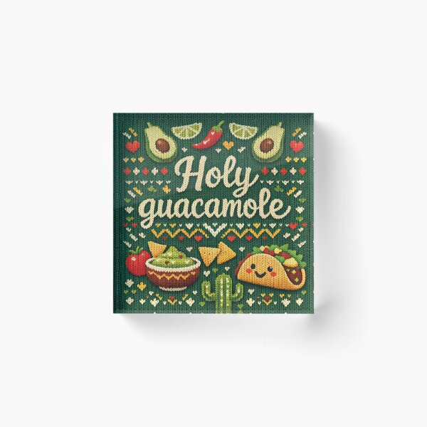 Item preview, Holy Guacamole Knitting Pattern Taco Avocado Mexico Design designed and sold by Mauswohn.