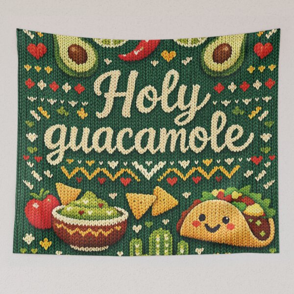 Item preview, Holy Guacamole Knitting Pattern Taco Avocado Mexico Design designed and sold by Mauswohn.