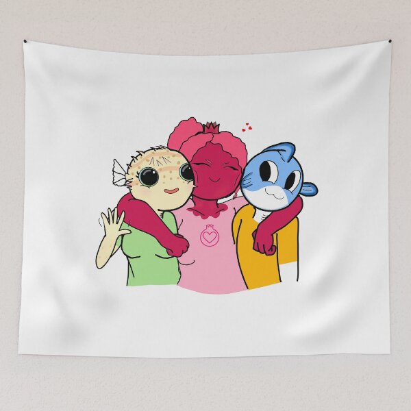 Item preview, PomegranateHeart and her two fish children designed and sold by PomegranateHeart.