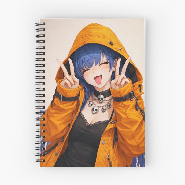 Item preview, Cheerful Blue-Haired Girl Peace Sign Hoodie designed and sold by SangPrints.