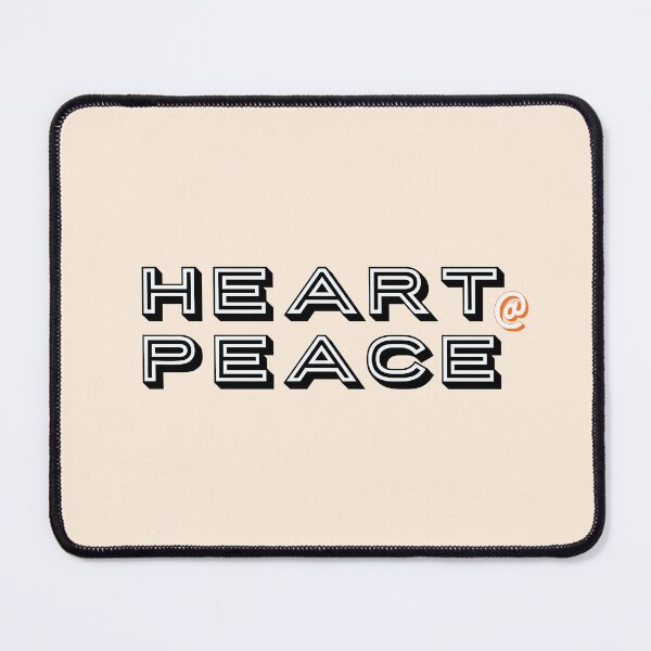Item preview, Heart At Peace Retro 3D Block Typography Aesthetic Quote designed and sold by Miniature Store.