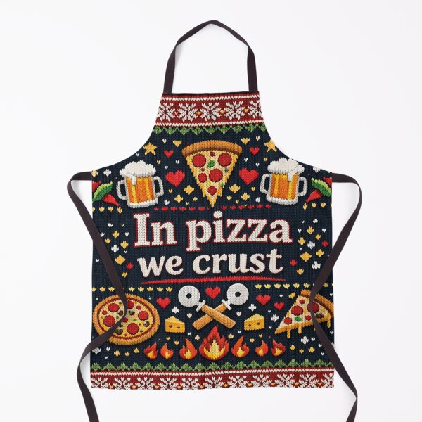 Item preview, In pizza we crust knitting pattern pizza beer design designed and sold by Mauswohn.