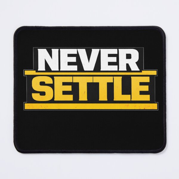 Item preview, Never Settle Discipline Work Ethic Motivation Design designed and sold by Wolf Garage.