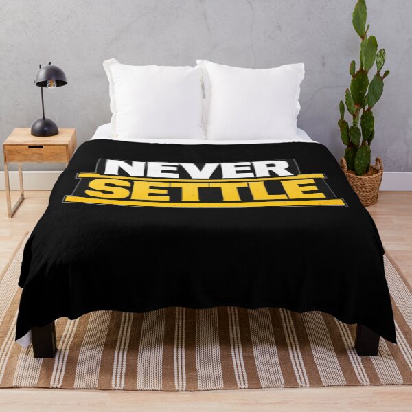 Item preview, Never Settle Discipline Work Ethic Motivation Design designed and sold by Wolf Garage.
