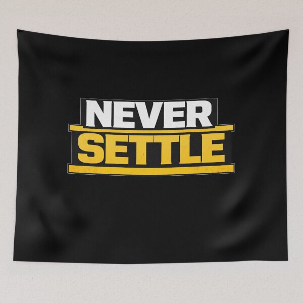 Item preview, Never Settle Discipline Work Ethic Motivation Design designed and sold by Wolf Garage.