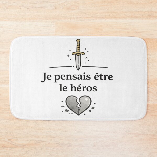 Item preview, I thought I was the hero – Minimalist geek humor design designed and sold by Shop Geek.