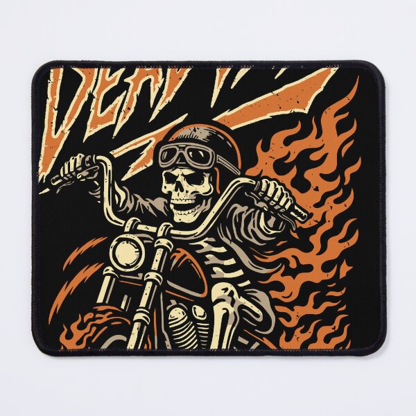 Item preview, Dead Fast Skeleton Biker Motorcycle Flames Rebel Art designed and sold by kosongxlima.