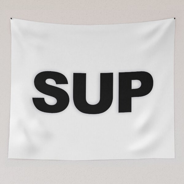Item preview, SUP — Black Minimal Bold Type Statement designed and sold by WORDPAUSE.