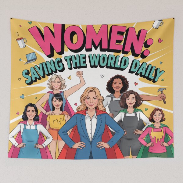 Item preview, Women Saving the World Daily – Everyday Superheroines Empowerment   designed and sold by Midnight Veil Designs.