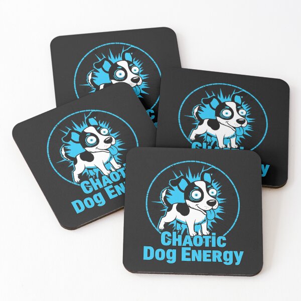 Item preview, Chaotic Dog Energy T-Shirt – Hyper Cartoon Dog Neon Blue Graphic | Funny Modern Flat Meme Design designed and sold by ZyxDes.