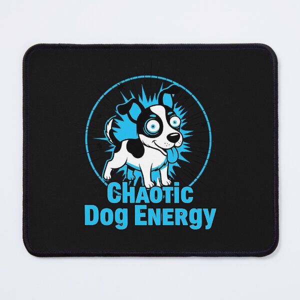 Item preview, Chaotic Dog Energy T-Shirt – Hyper Cartoon Dog Neon Blue Graphic | Funny Modern Flat Meme Design designed and sold by ZyxDes.
