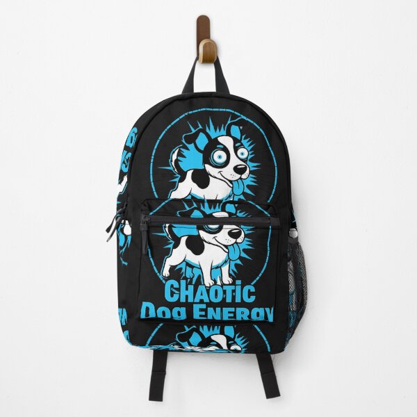 Item preview, Chaotic Dog Energy T-Shirt – Hyper Cartoon Dog Neon Blue Graphic | Funny Modern Flat Meme Design designed and sold by ZyxDes.